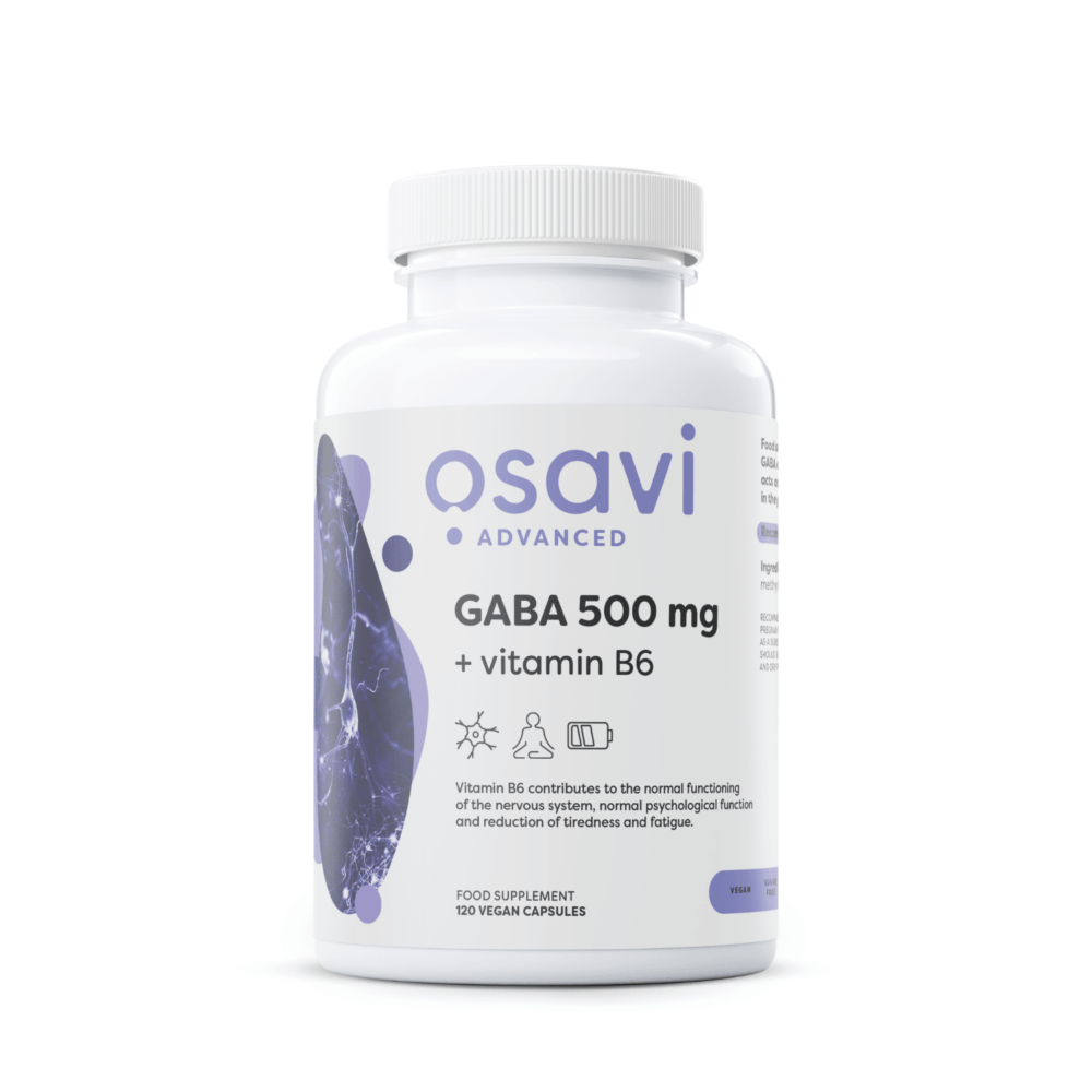 GABA 500mg + Vitamin B6 - 120 vcaps