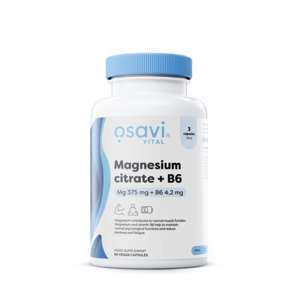 Magnesium Citrate + B6, 375mg + 4.2mg