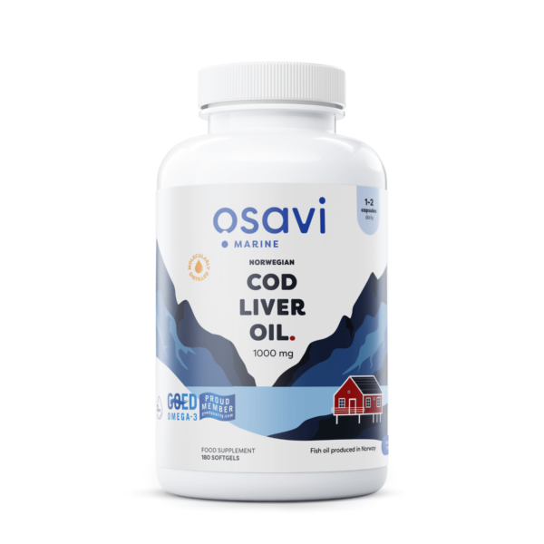 Norwegian Cod Liver Oil Softgels, 1000mg (Lemon)