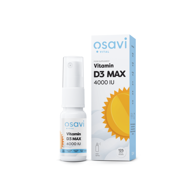 Vitamin D3 Oral Spray, MAX 4000IU - 12.5 ml.
