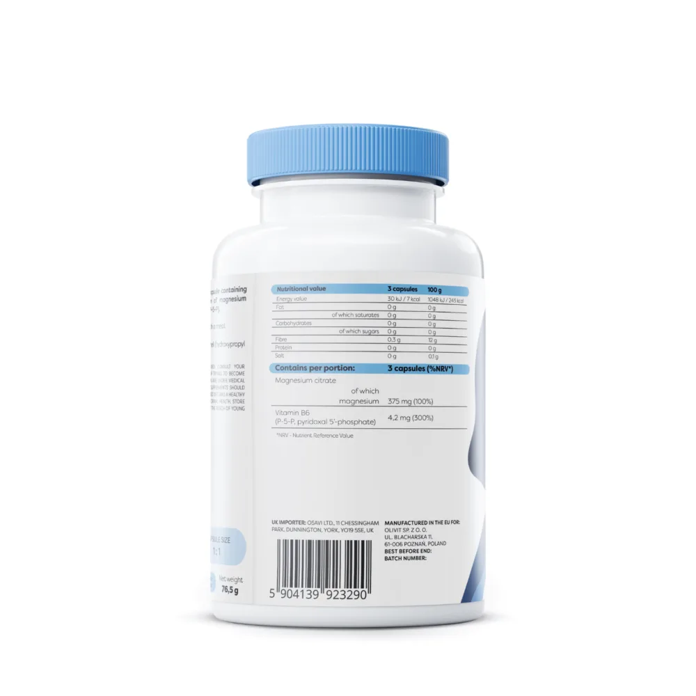Magnesium Citrate + B6, 375mg + 4.2mg — изображение 3