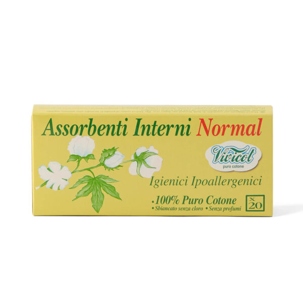 Эко-тампоны NORMAL из 100% натурального хлопка, 20 шт. — Vivicot Puro Cotone