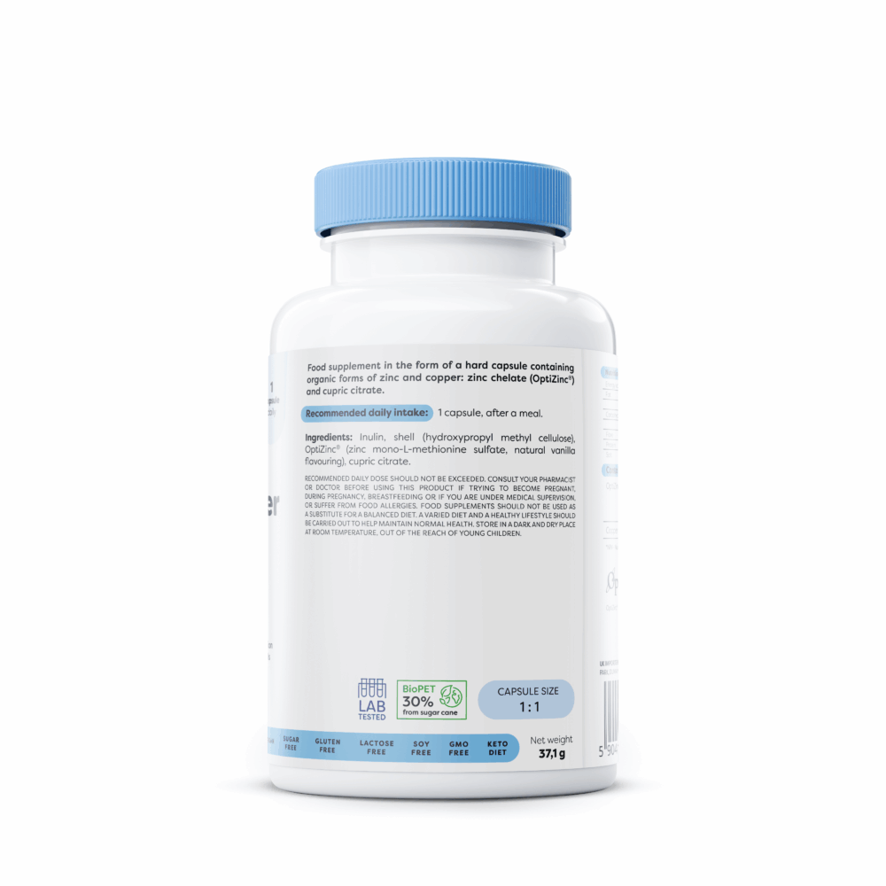 Zinc + Copper, 15 mg + 1 mg - 120 Vegan Capsules — изображение 3