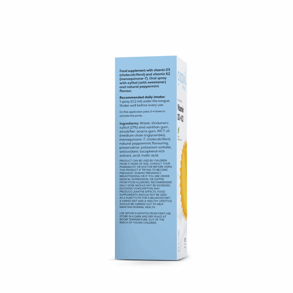 Vitamin D3 + K2 Oral Spray, 25 ml - Peppermint Flavour — изображение 3