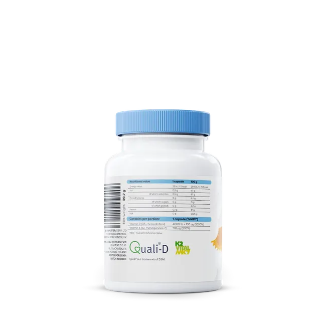 Vitamin D3 + K2, 4000IU + 150mcg - 60 softgels — изображение 3