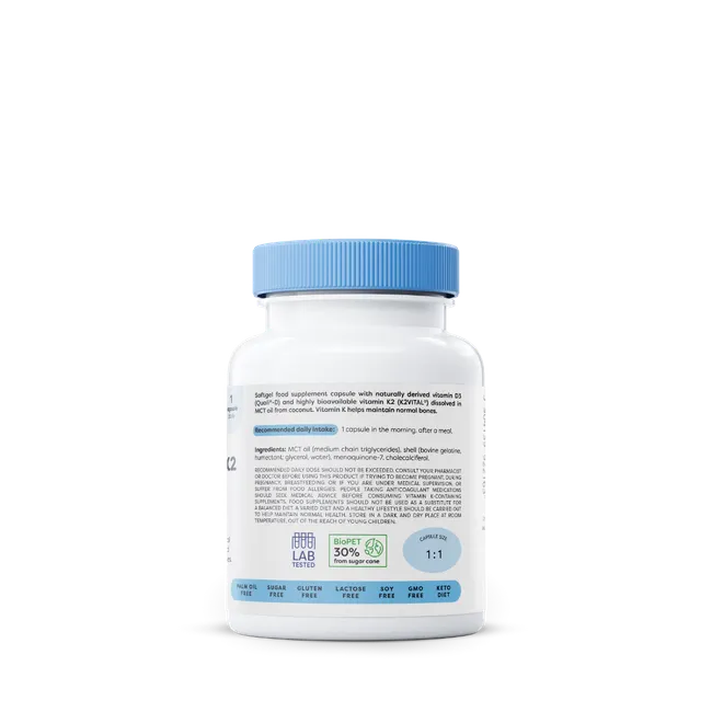 Vitamin D3 + K2, 4000IU + 150mcg - 60 softgels — изображение 2