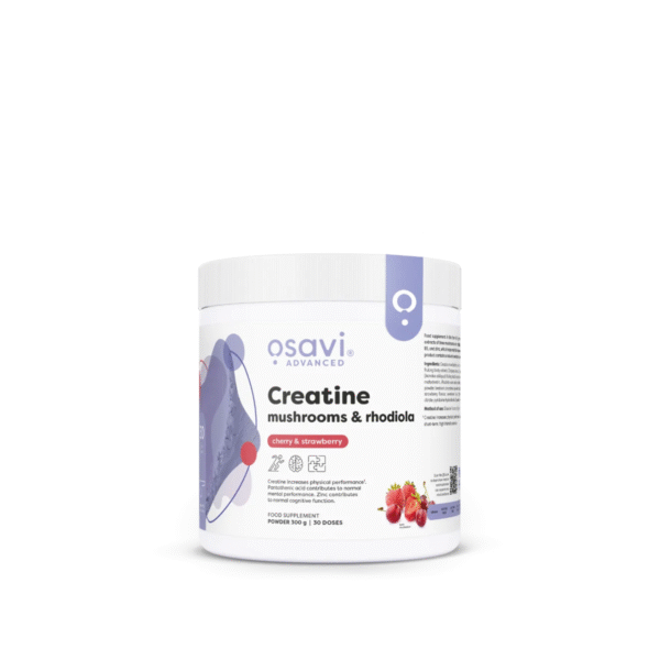 Creatine, mushrooms & rhodiola, cherry & strawberry - 300 grams