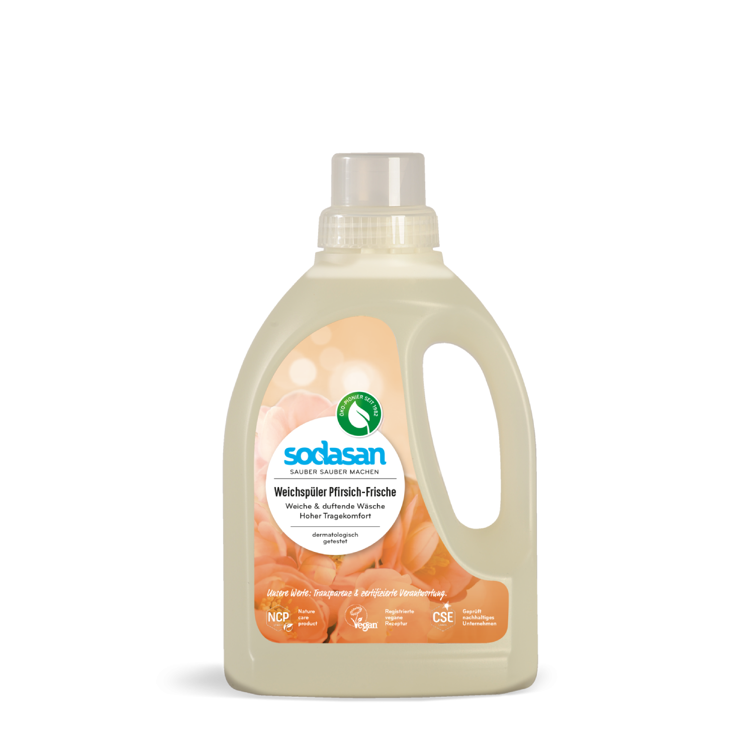Balsam Bio pentru Rufe Fresh cu Piersica si Aloe Vera 750 ml Sodasan